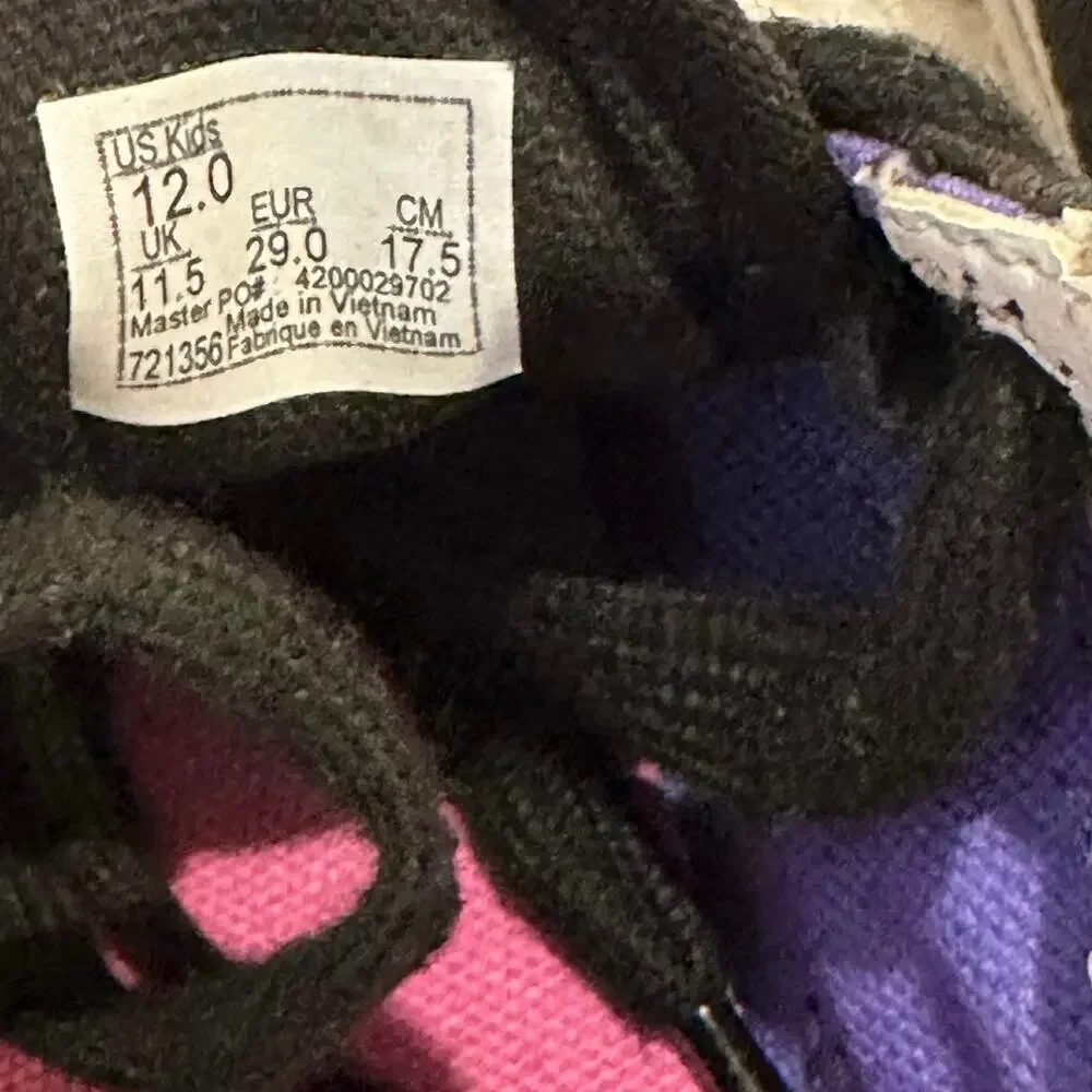 VANS Old Skool Black Self Love Sneakers sz 12 kids embroidered Vans Low Top